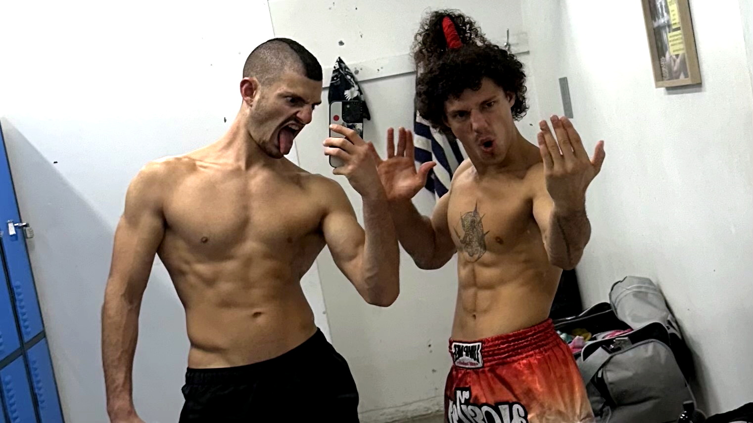 Kai and Flynn Galea training together