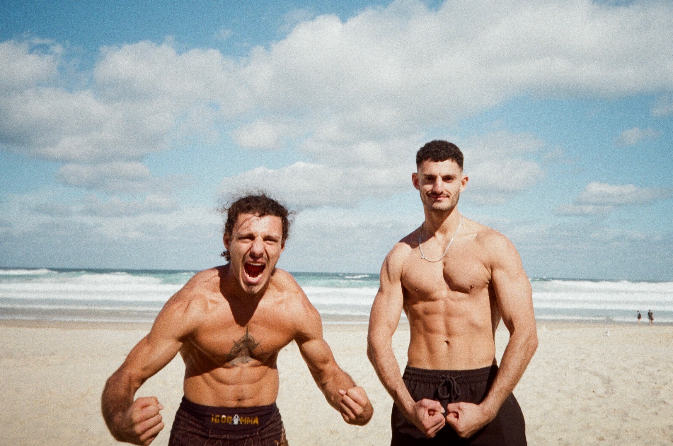 Kai and Flynn Galea on Bondi Beach